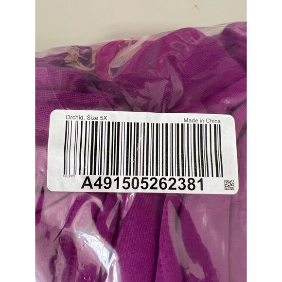 Fit 4 All by Carrie Wightman Relaxed Leg Pant Womens 5X Orchid Poly Blend NEW - Picture 2 of 6